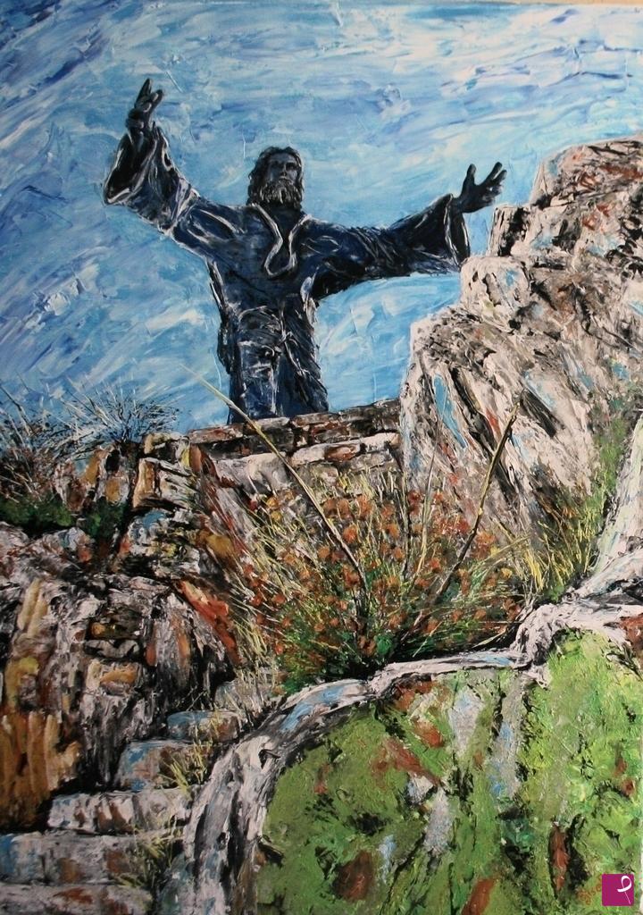 quadri in vendita online - Cristo Signore della montagna. Cesaro'