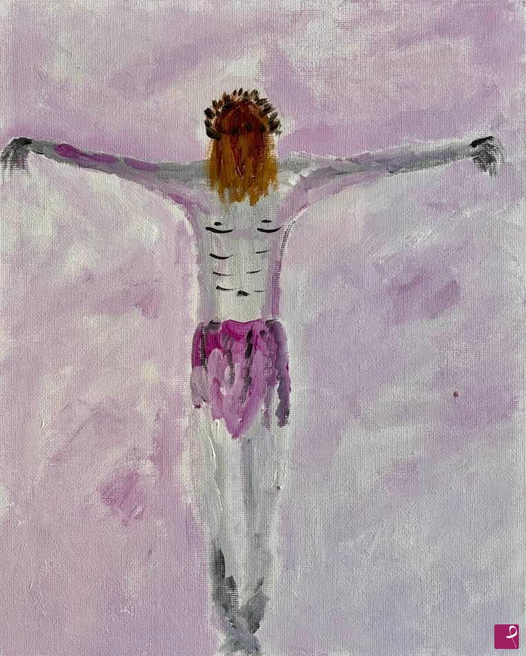 quadri in vendita online - Cristo viola