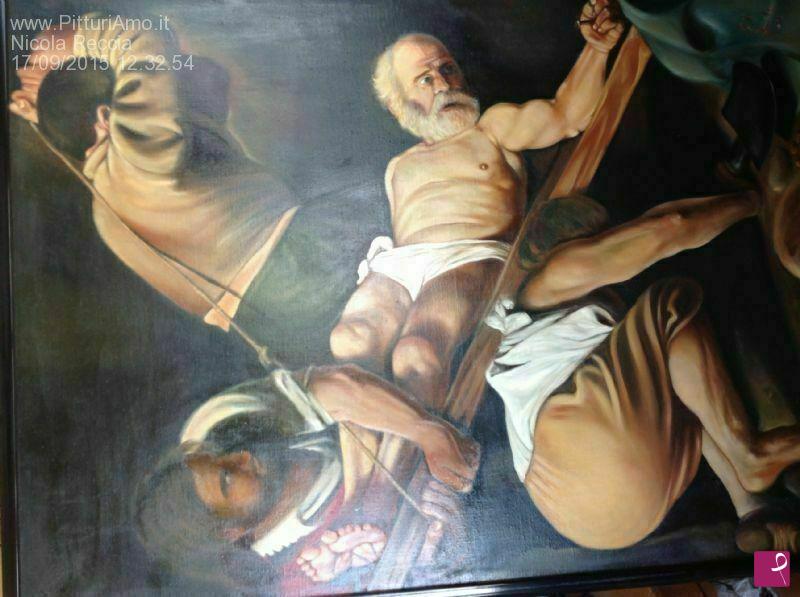 quadri in vendita online - Crocifissione di San Pietro