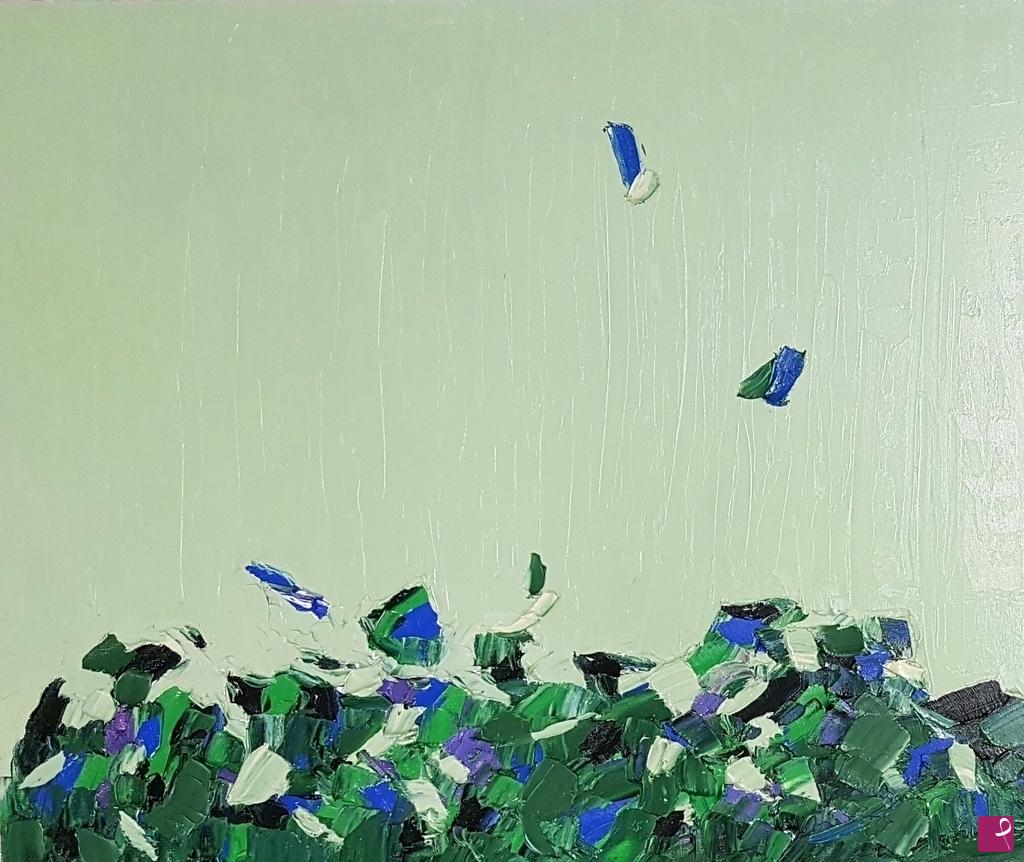 quadri in vendita online - cromatico verde-blu