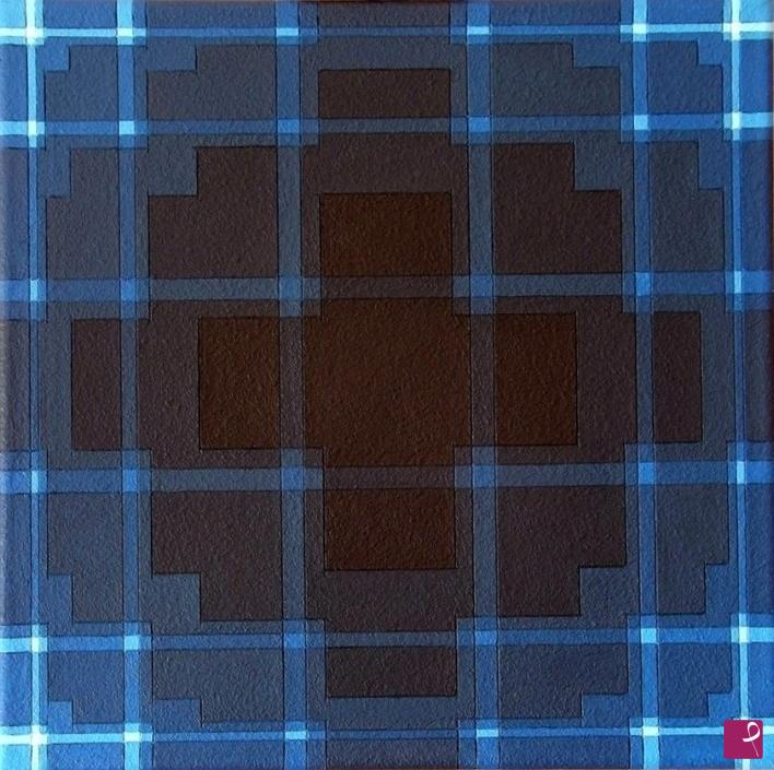 quadri in vendita online - Cromo-struttura in blu 3