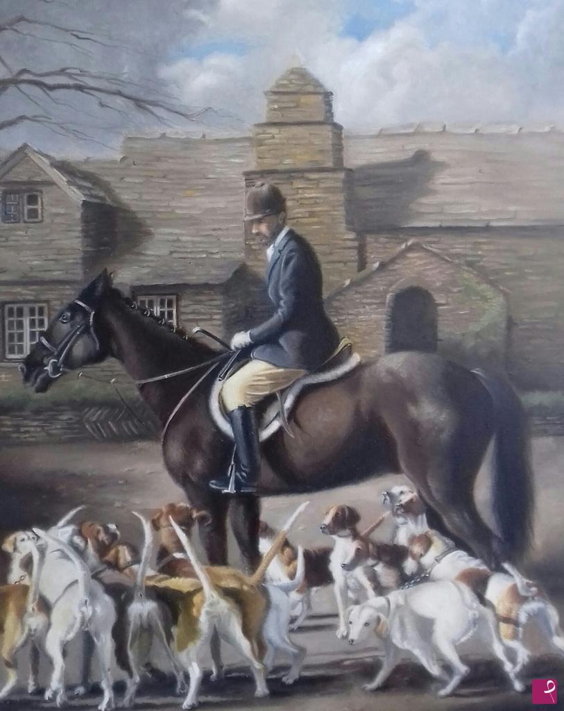 quadri in vendita online - Cuccioli di Foxhounds 
