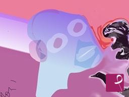 quadri in vendita online - Cuffie rosa