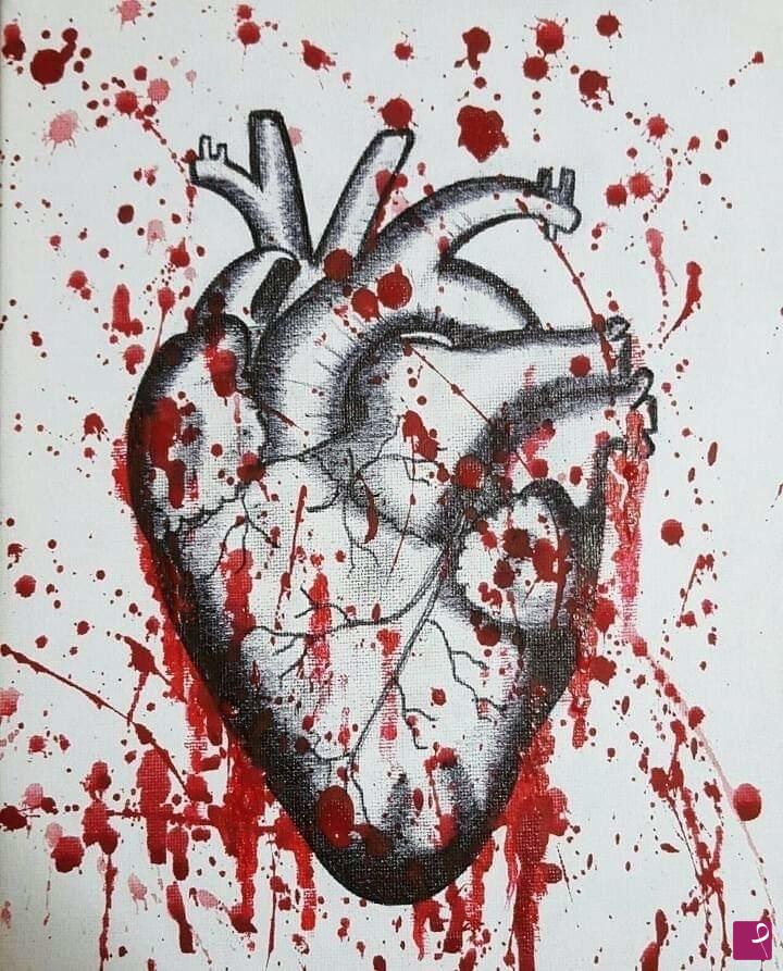 quadri in vendita online - "Cuore di sangue" 