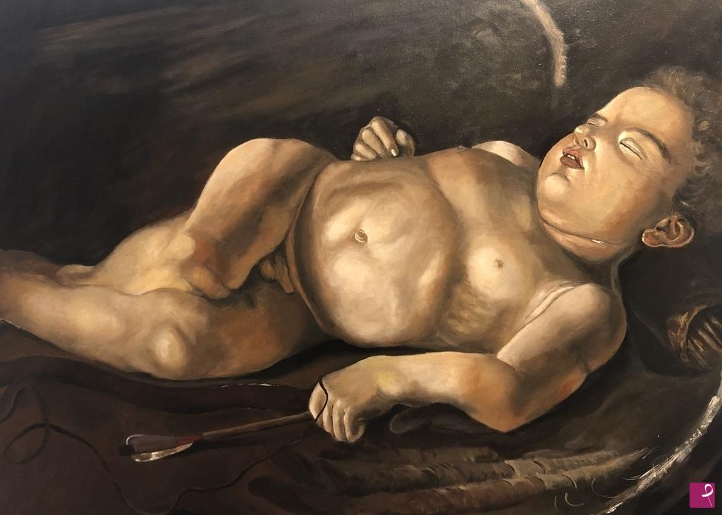 quadri in vendita online - Cupido dormiente