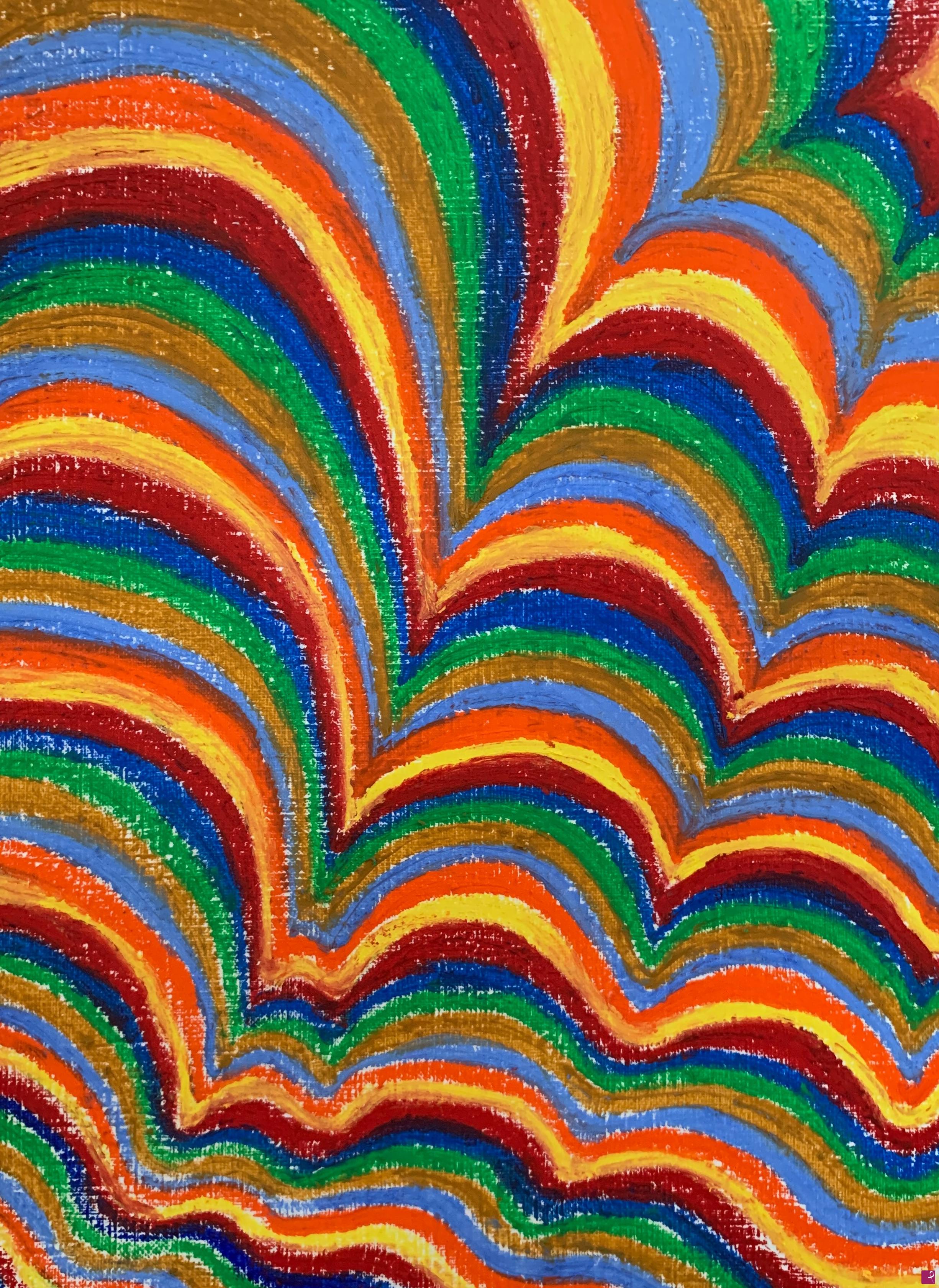 quadri in vendita online - Curve di pastelli