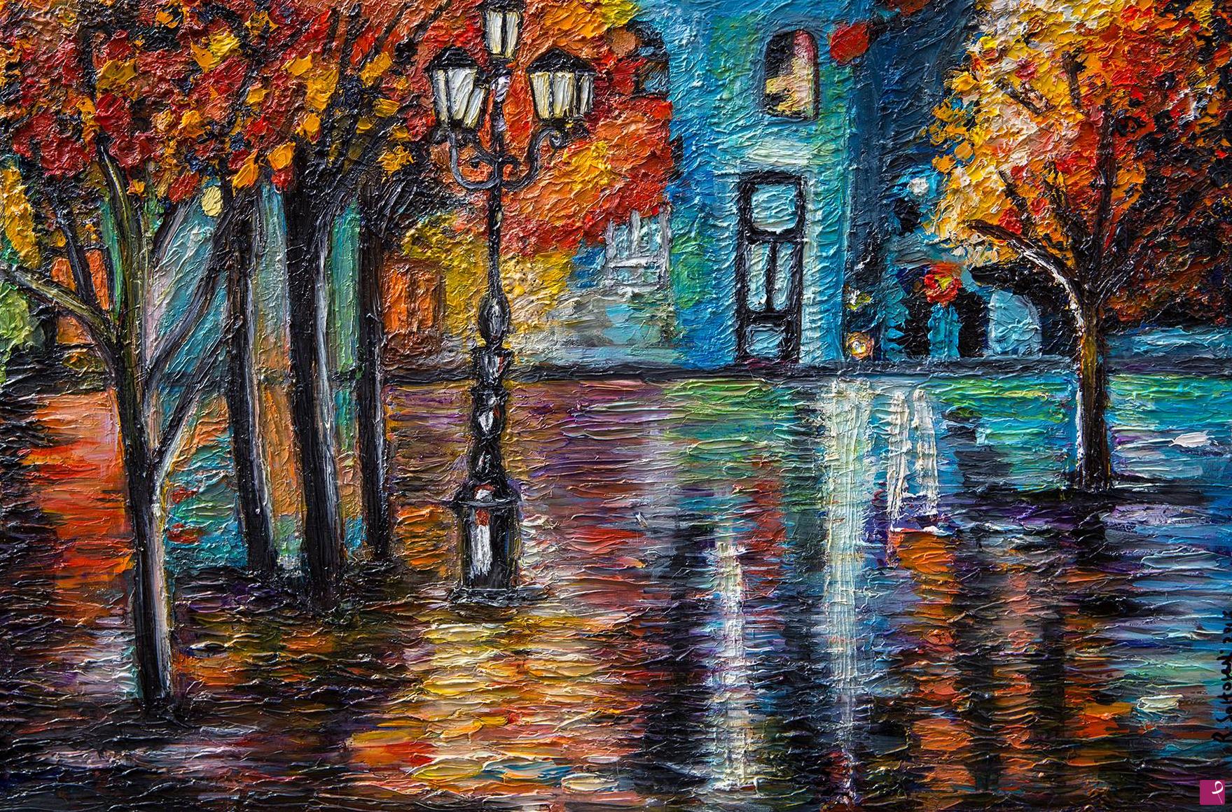 quadri in vendita online - "Da Afremov" olio su tela 40x60 con spatola