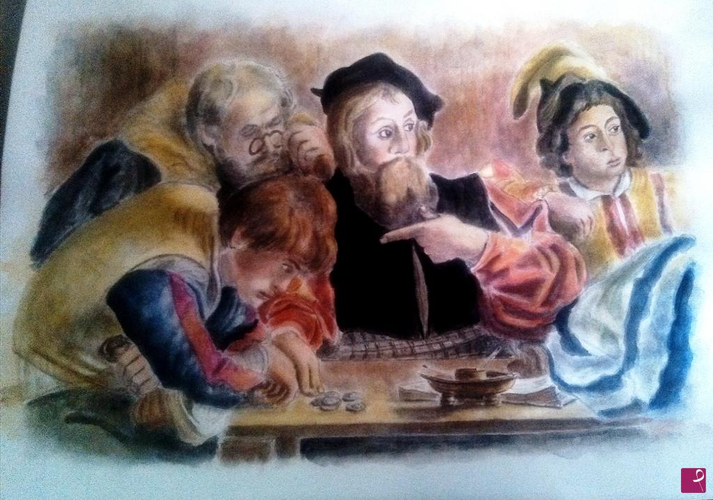 quadri in vendita online - Da "Vocazione di San Matteo" - Caravaggio