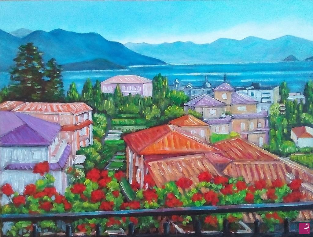 quadri in vendita online - DAL BALCONE - STRESA (2017)