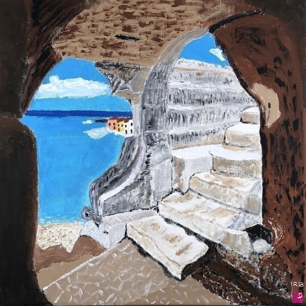 quadri in vendita online - DALLA GROTTA  AL MARE