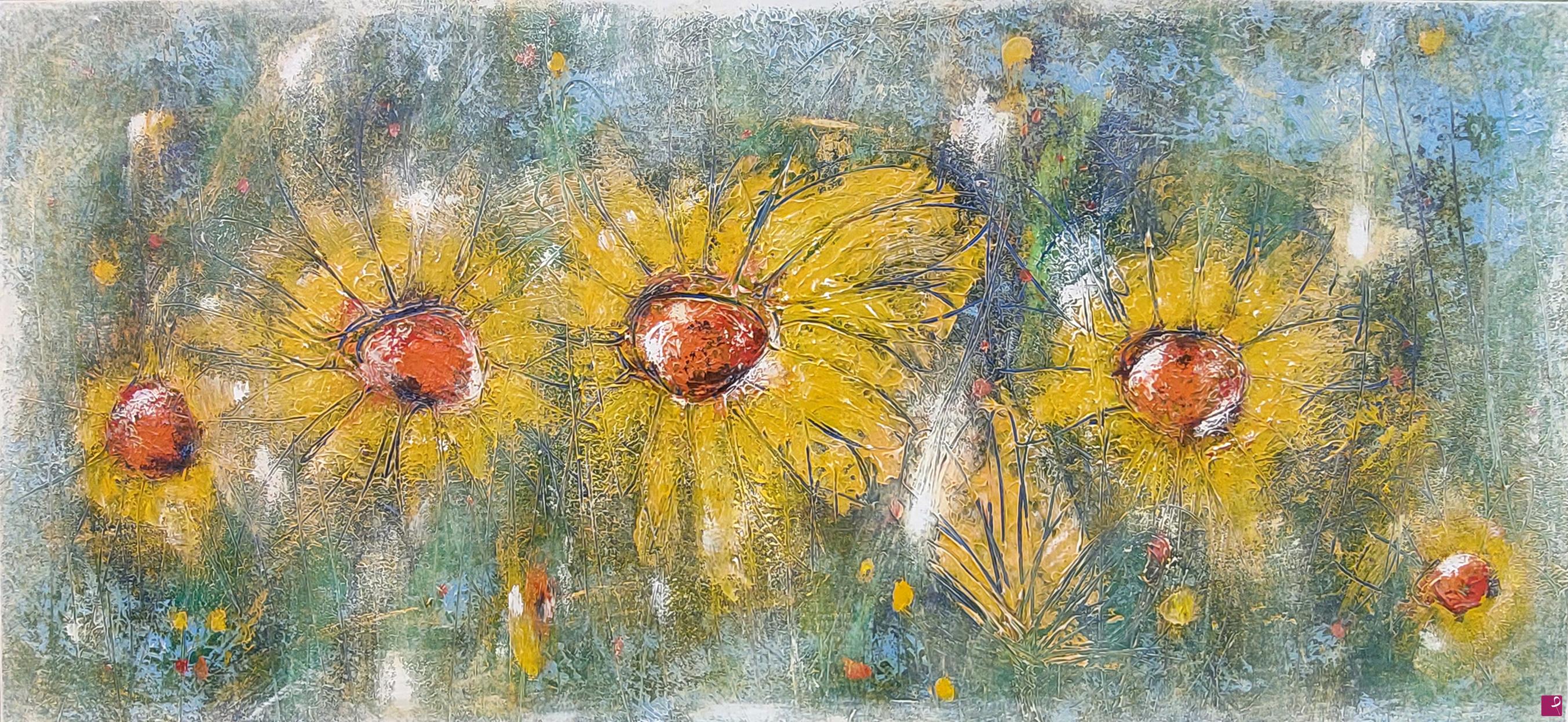 quadri in vendita online - Dalla parte del sole: I Girasoli 