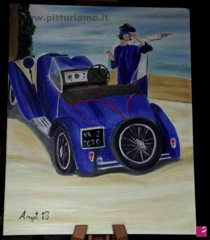 quadri in vendita online - Dame in blu