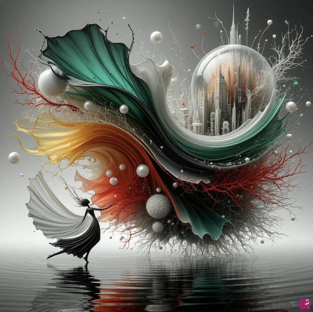 quadri in vendita online - Dancer Above the Water
