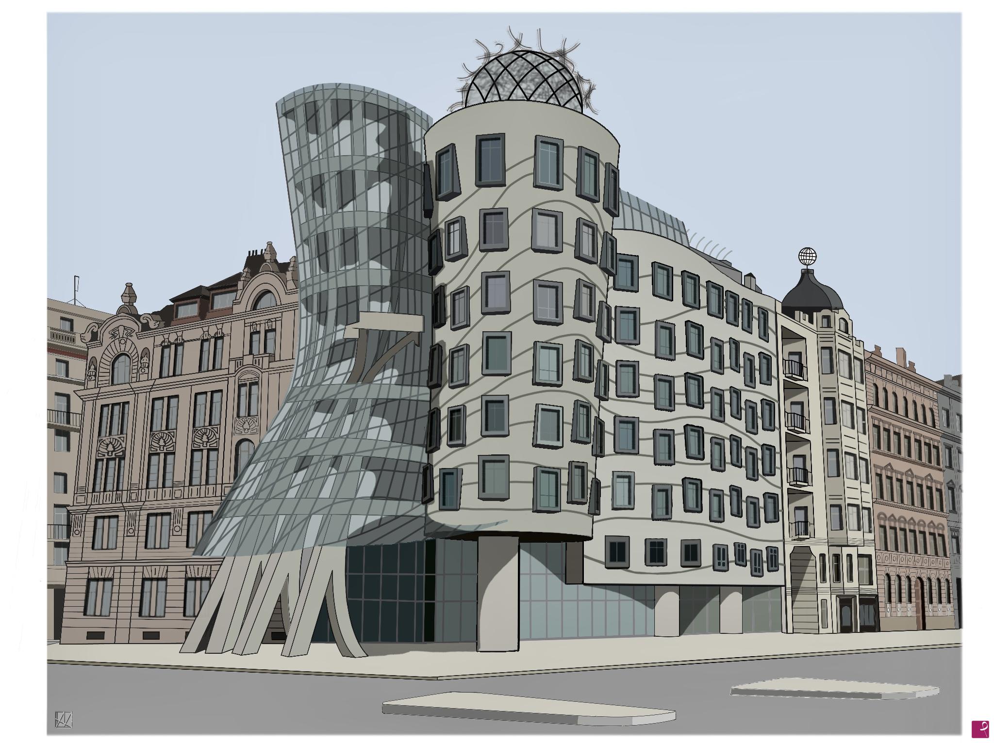 quadri in vendita online - Dancing House