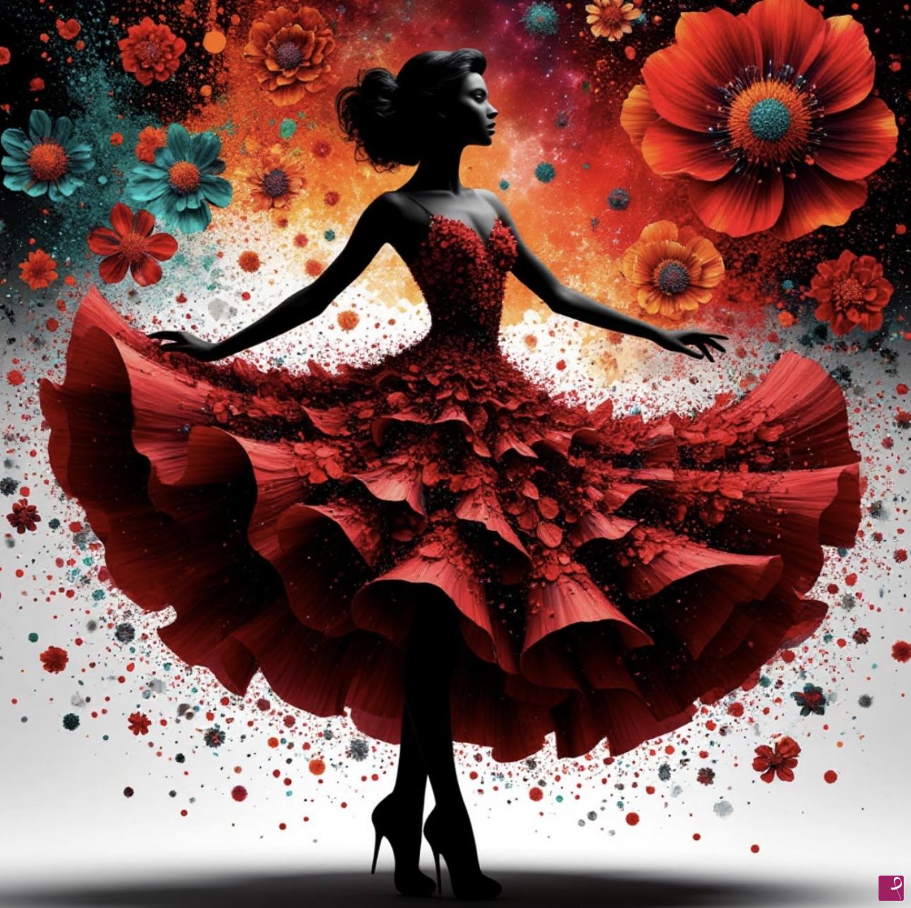 quadri in vendita online - Dancing lady