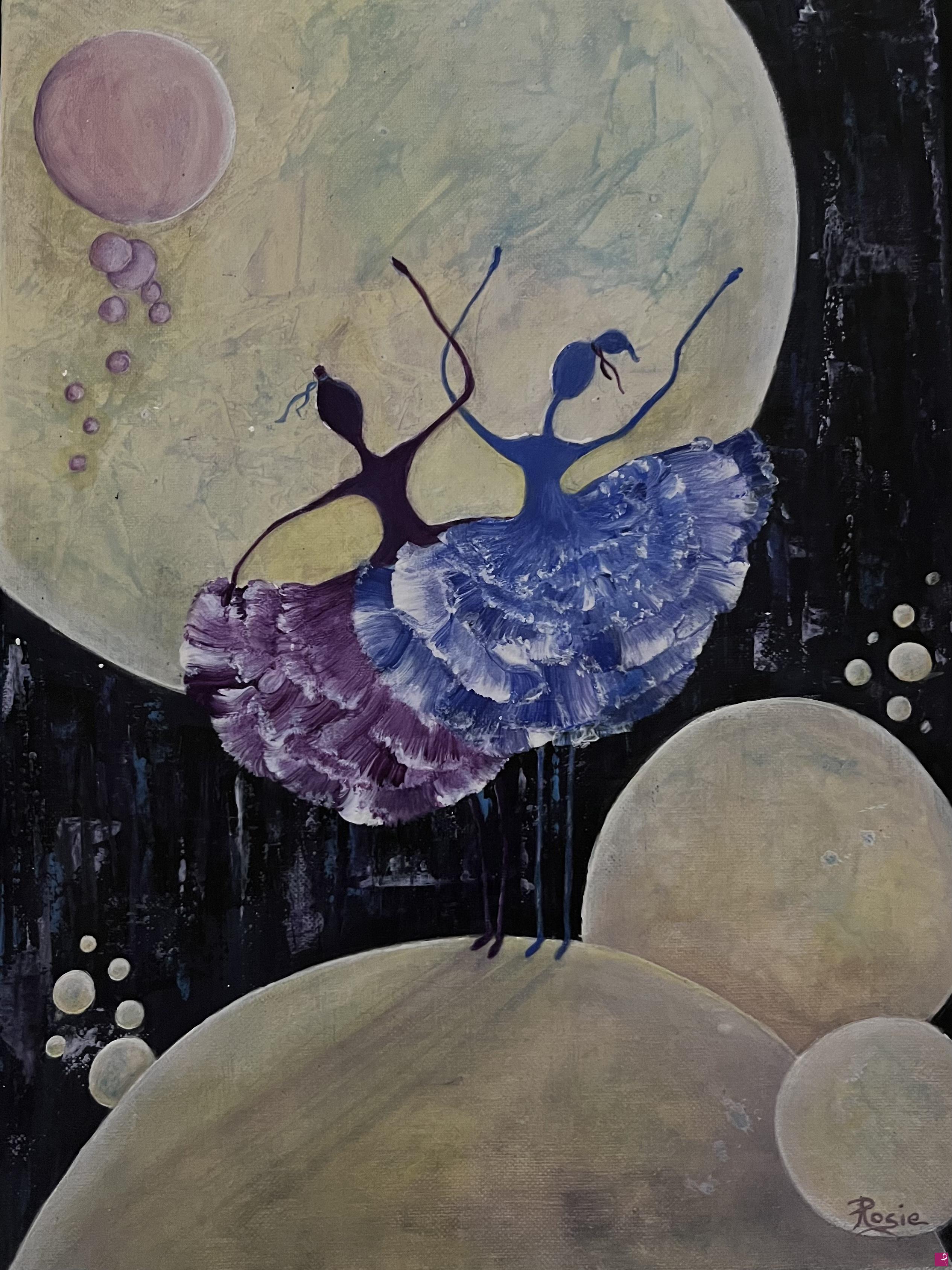 quadri in vendita online - Dancing on the moon #2