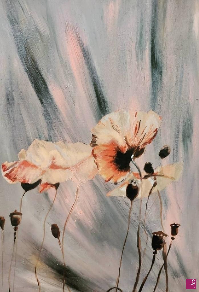 quadri in vendita online - Dancing Poppies