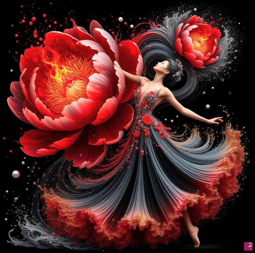 quadri in vendita online - Dancing with Flowers