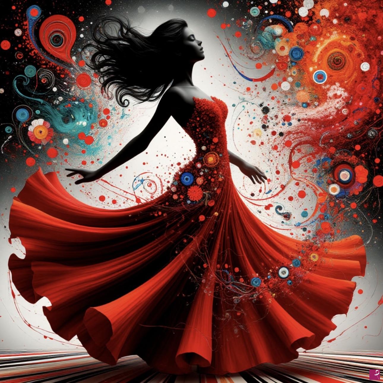 quadri in vendita online - Dancing woman 2