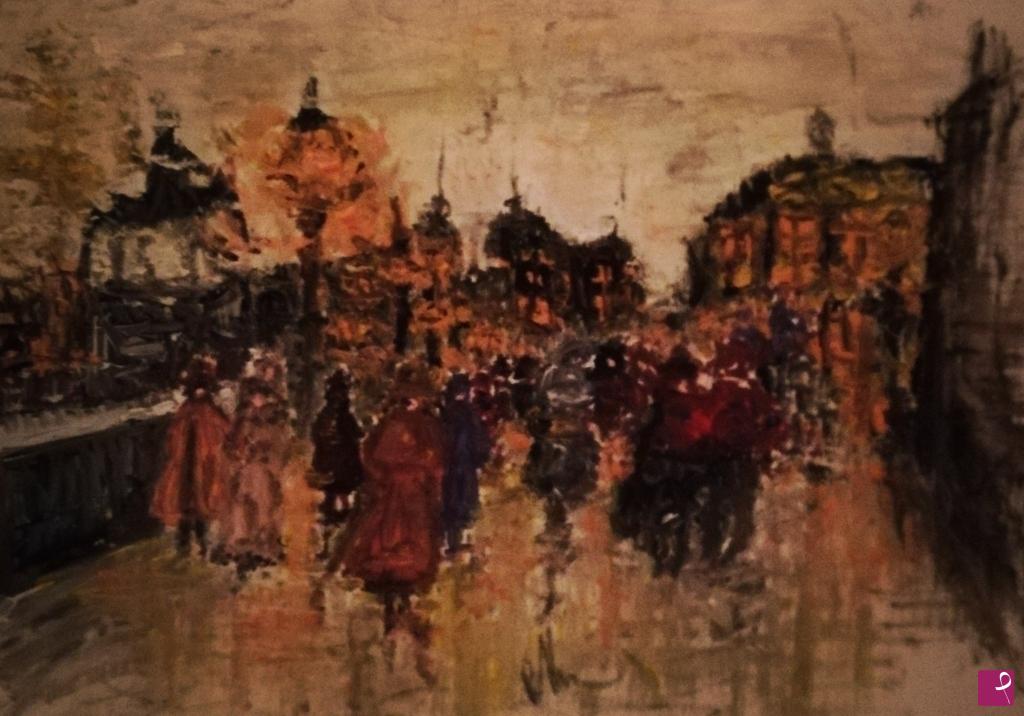 quadri in vendita online - Dans la rue Parisienne 