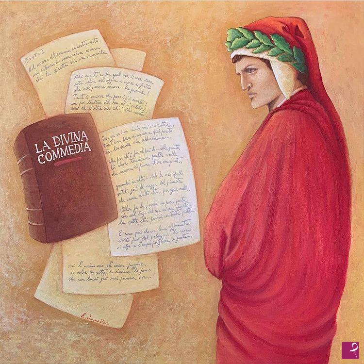 quadri in vendita online - Dante Alighieri 