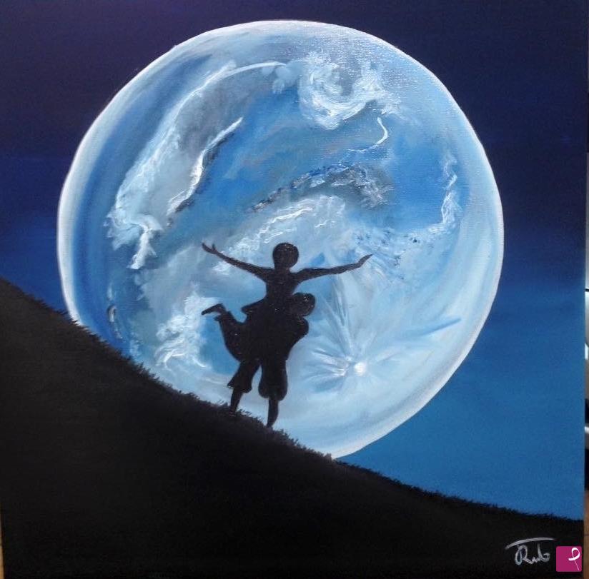 quadri in vendita online - Danza al chiaro di luna
