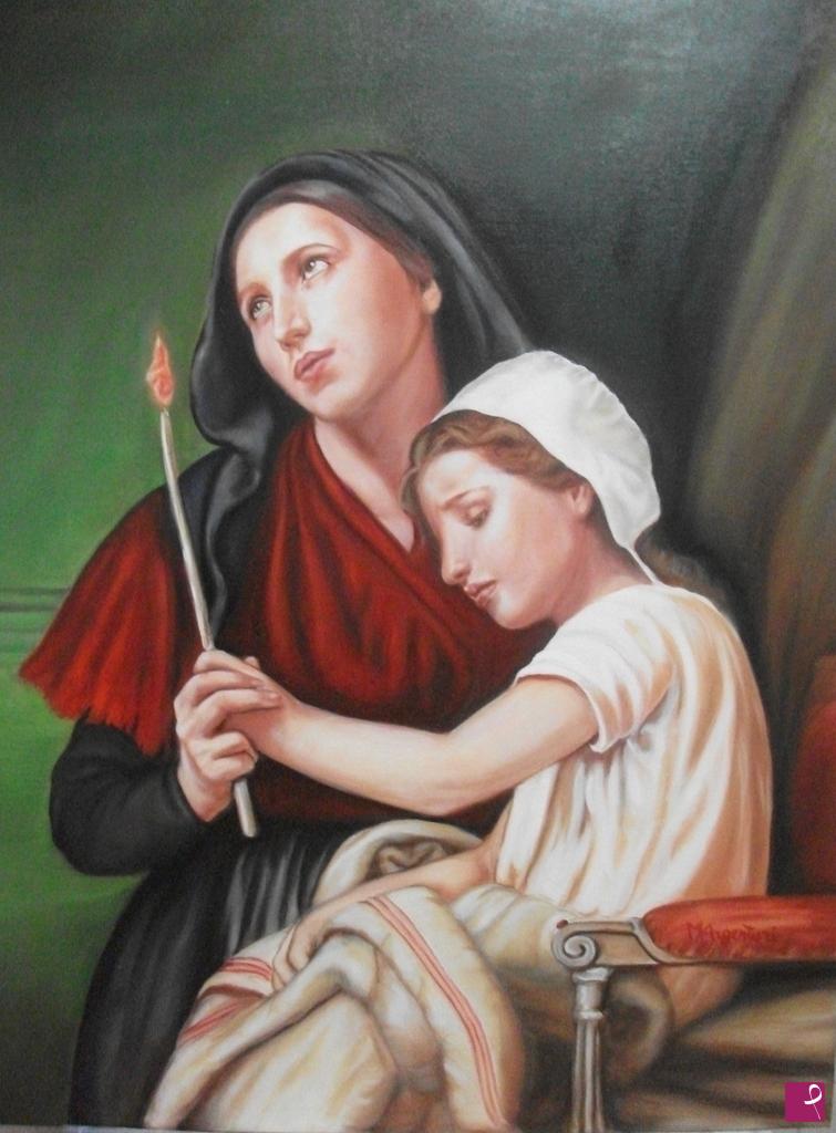 quadri in vendita online - D'après  The Thank Offering W.A. Bouguereau 