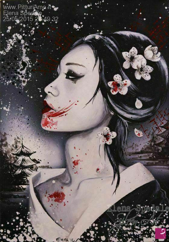 quadri in vendita online - Dark Geisha