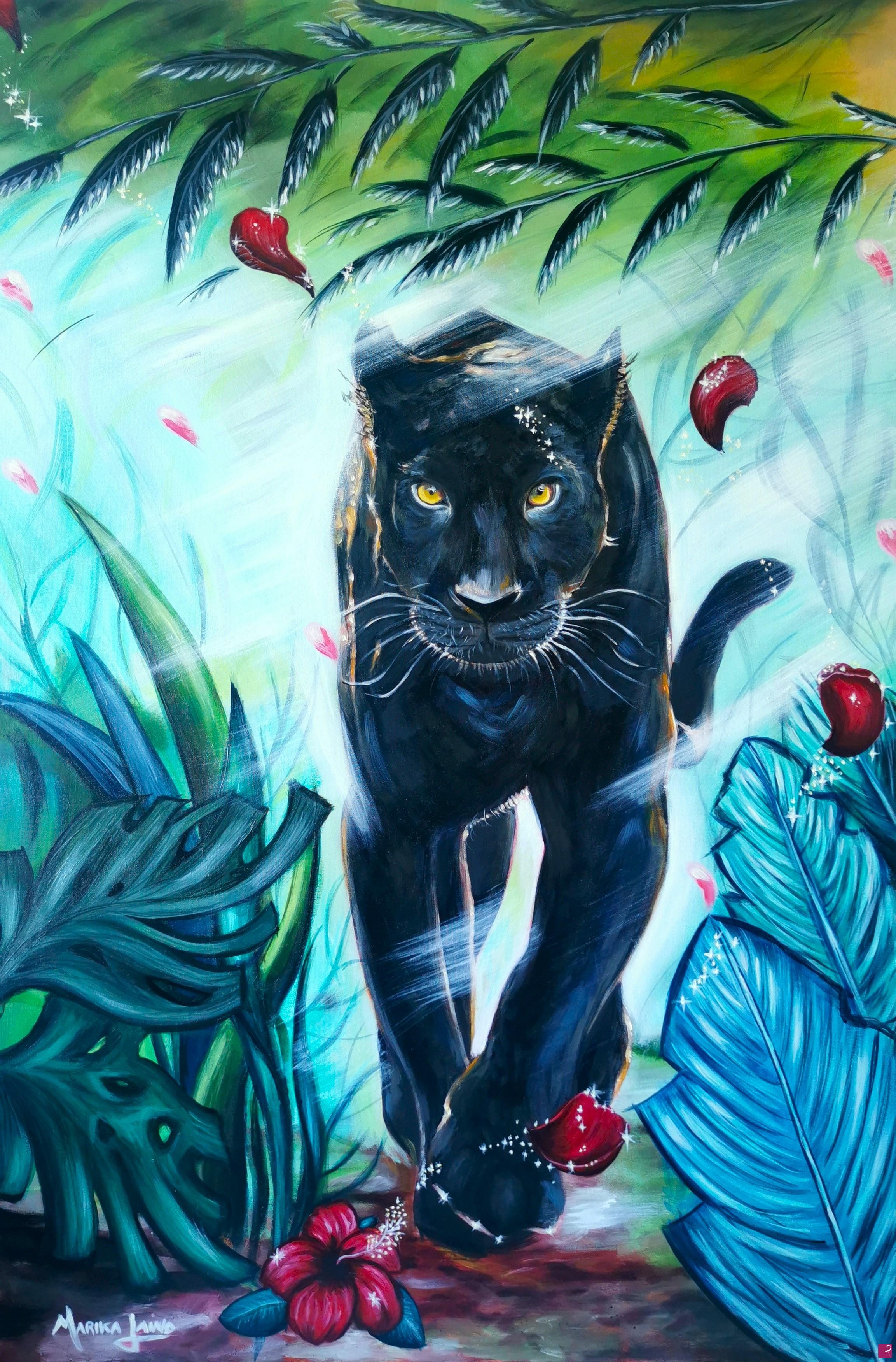 quadri in vendita online - "Dark Paw Prints"