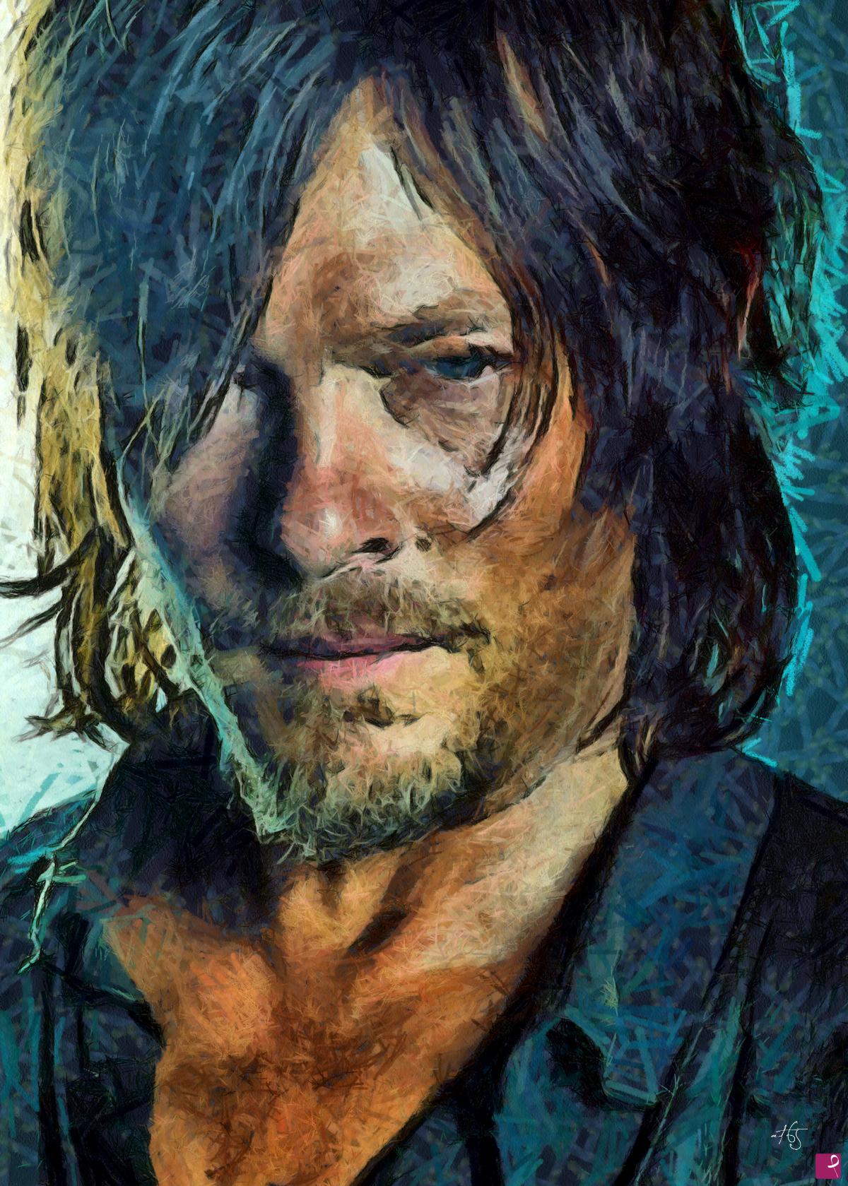 quadri in vendita online - Daryl Dixon (Norman Reedus)