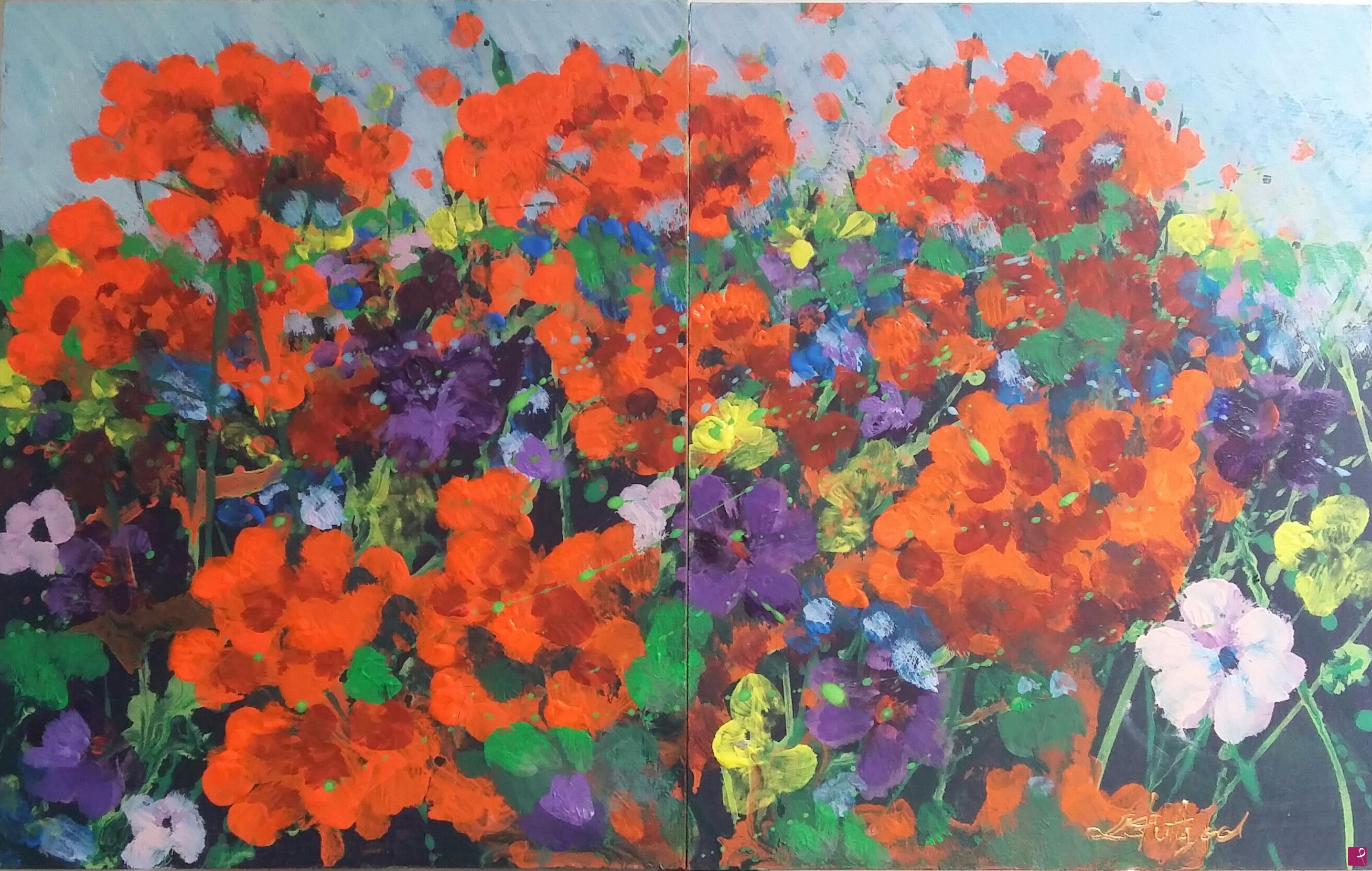 quadri in vendita online - davanzale in fiore