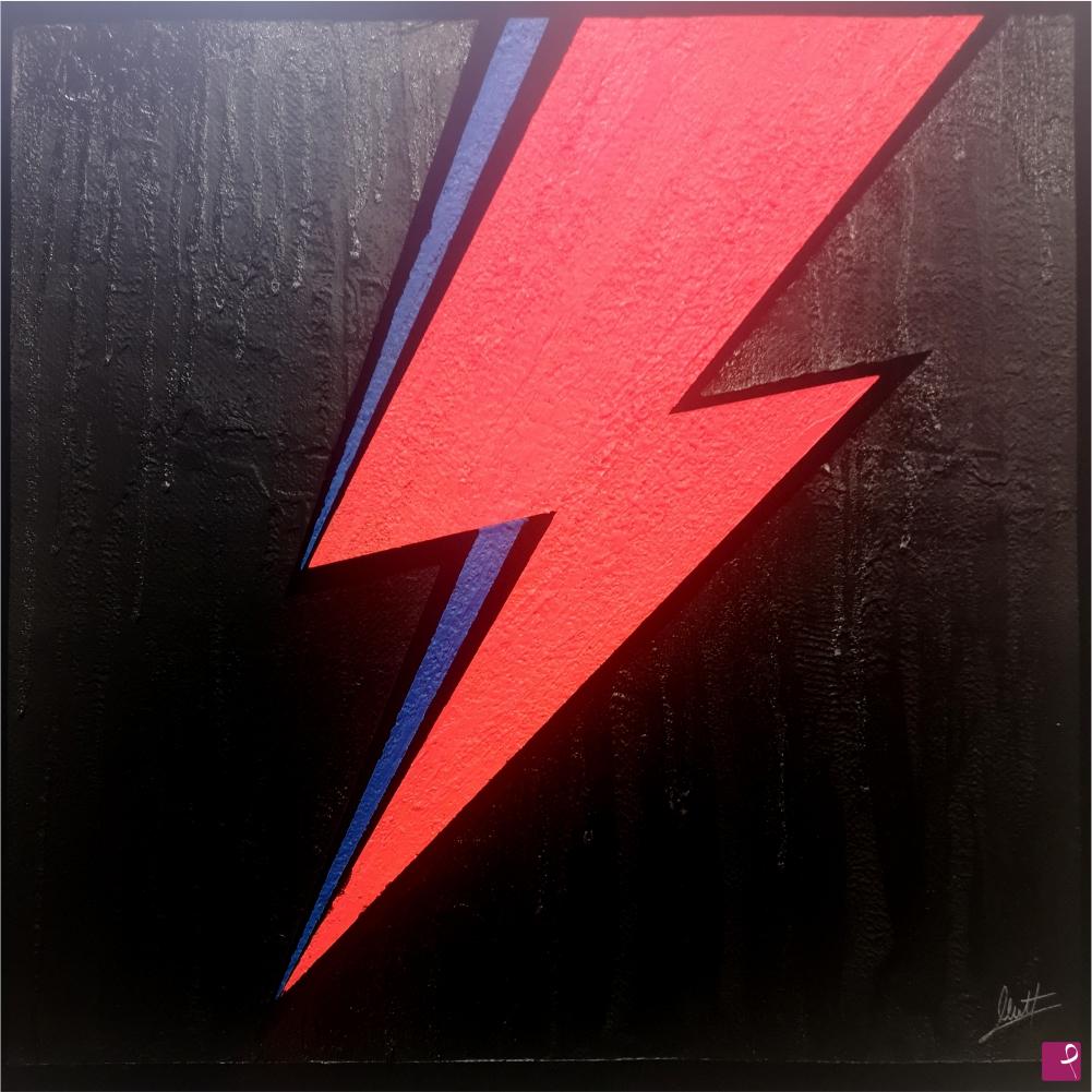 quadri in vendita online - DAVID BOWIE BOLT - GLOW IN THE DARK