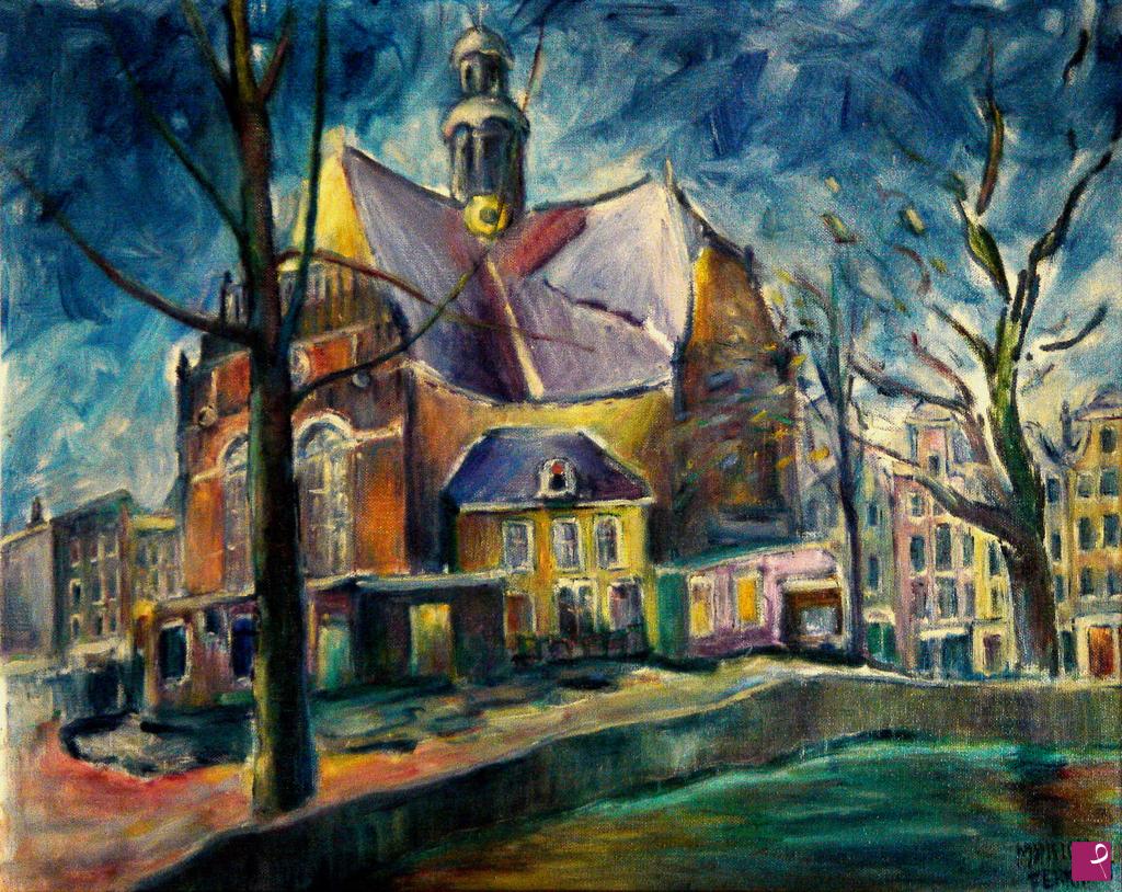 quadri in vendita online - "De Noordermarkt" - Amsterdam