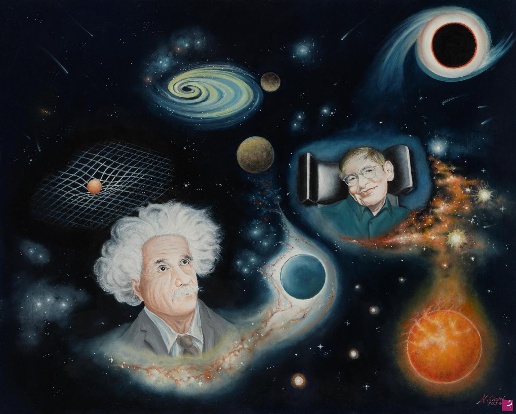 quadri in vendita online - DEDICATO ALLA GENIALITA'NELLA DIMENSIONE SPAZIO - TEMPORALE