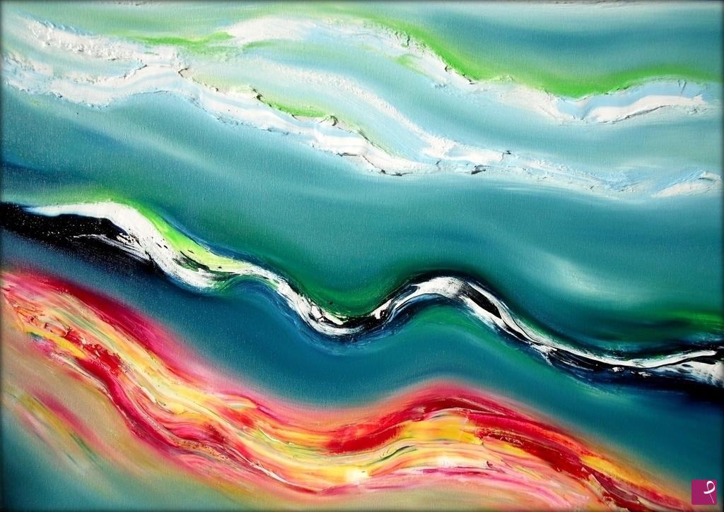 quadri in vendita online - Deep blue river