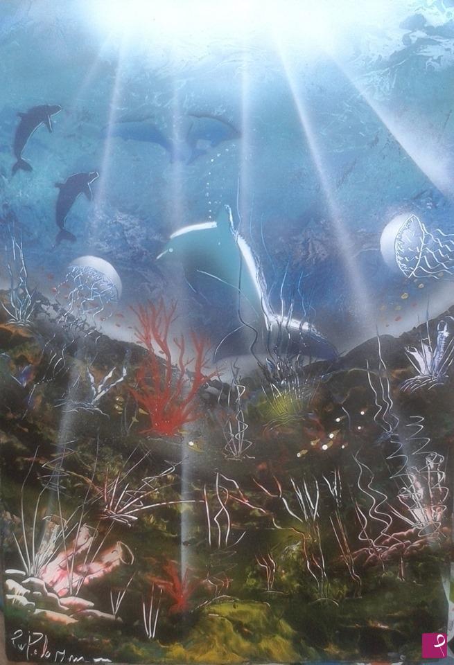 quadri in vendita online - Delfini 2 