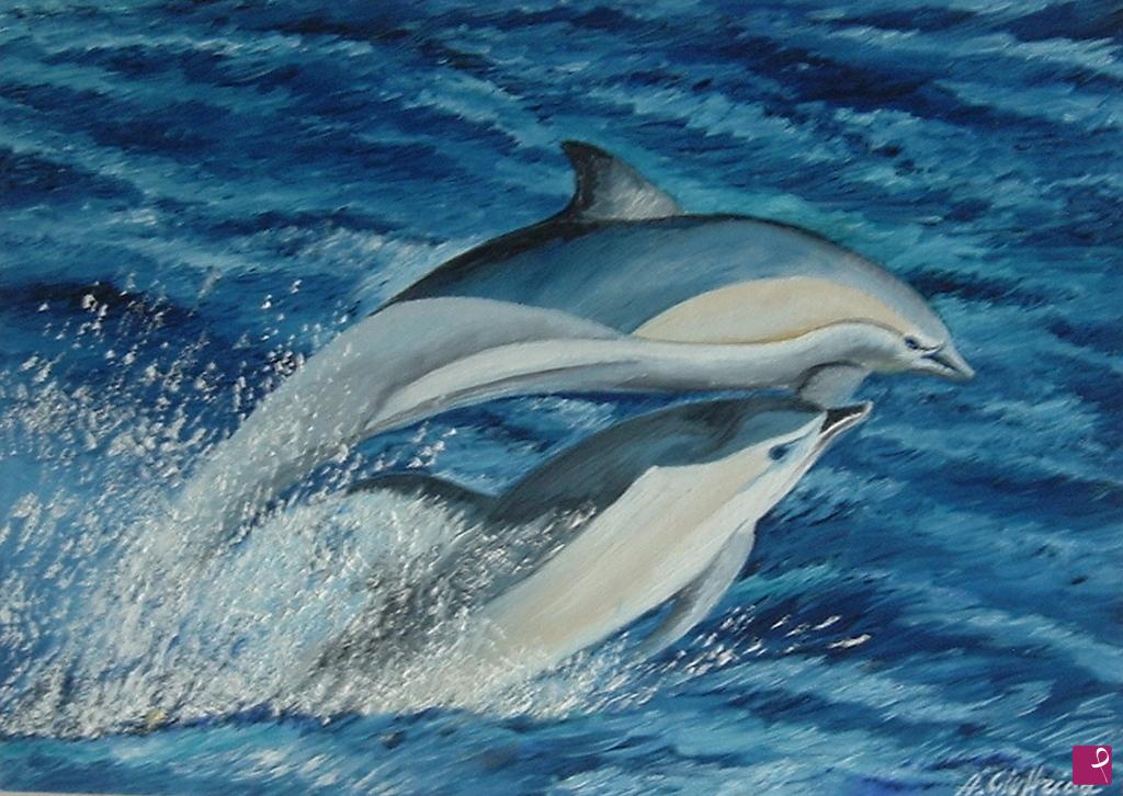 quadri in vendita online - Delfini