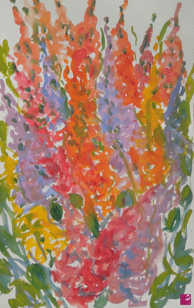 quadri in vendita online - Delphiniums - 336
