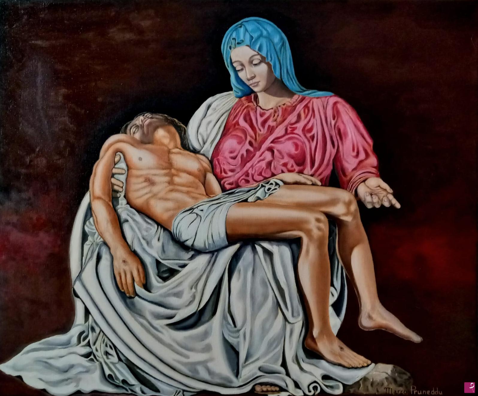 quadri in vendita online - Deposizione di Gesù (omaggio a Michelangelo)