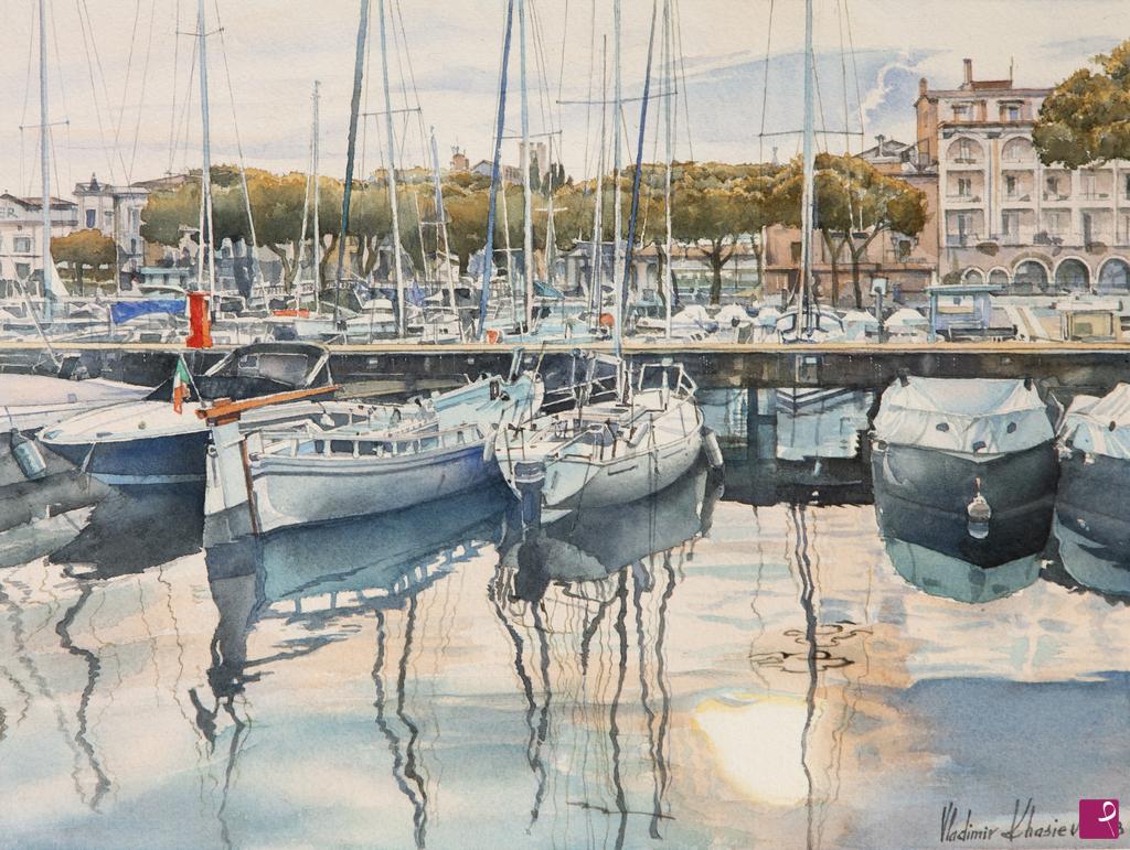quadri in vendita online - Desenzano del Garda. Porto turistico