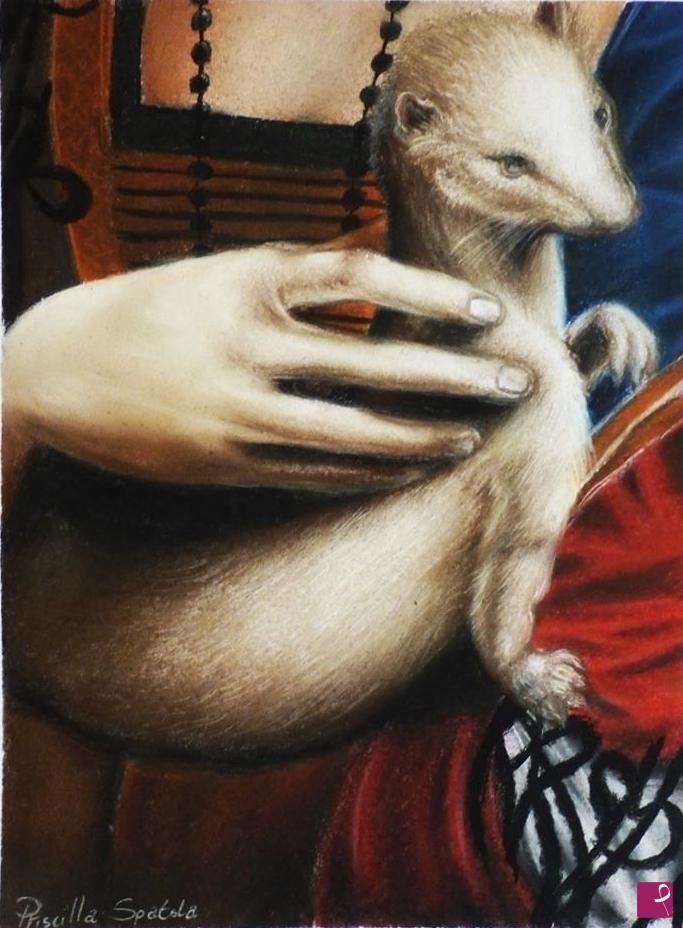 quadri in vendita online - Detail "La dama con l'ermellino"