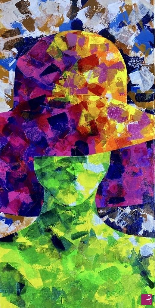 quadri in vendita online - Dettagli "Donna con Cappello"