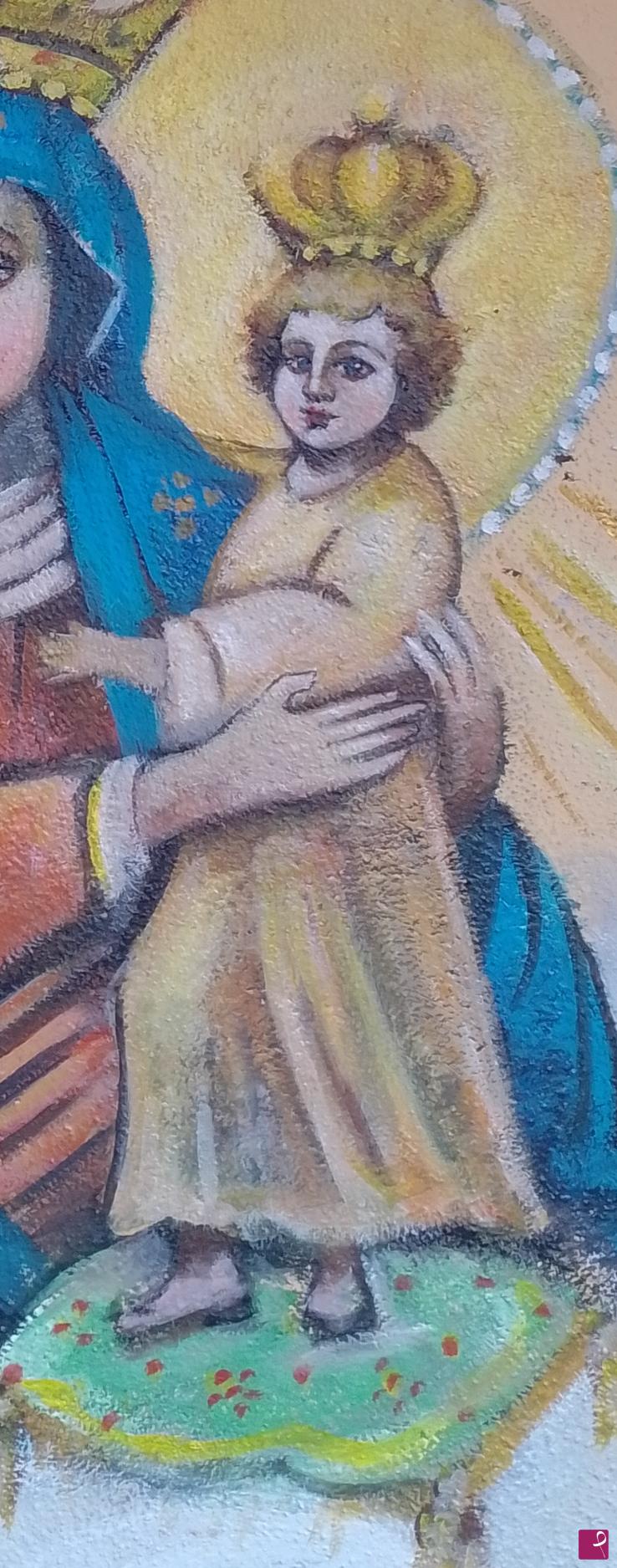 quadri in vendita online - Dettaglio affresco Madonna Achiropita 