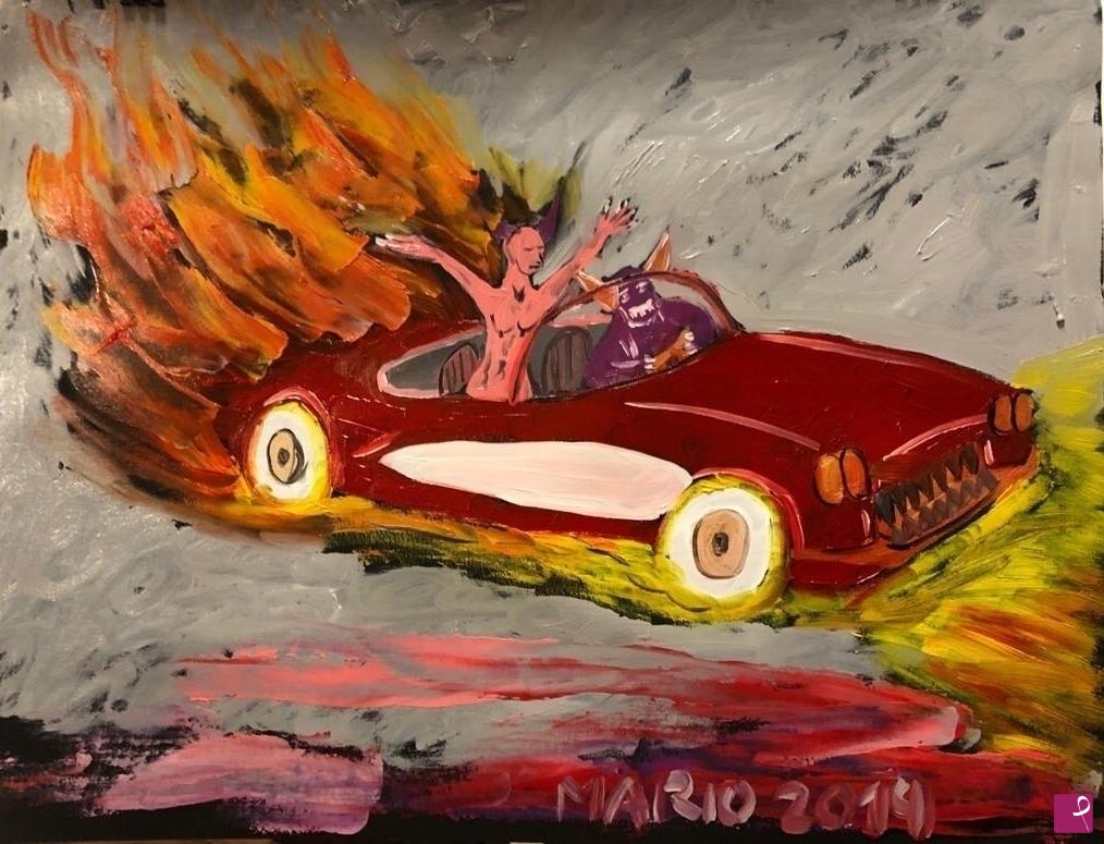 quadri in vendita online - Devil’s car 