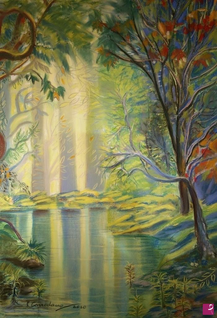 quadri in vendita online - "Di là dal fiume...tra gli alberi"