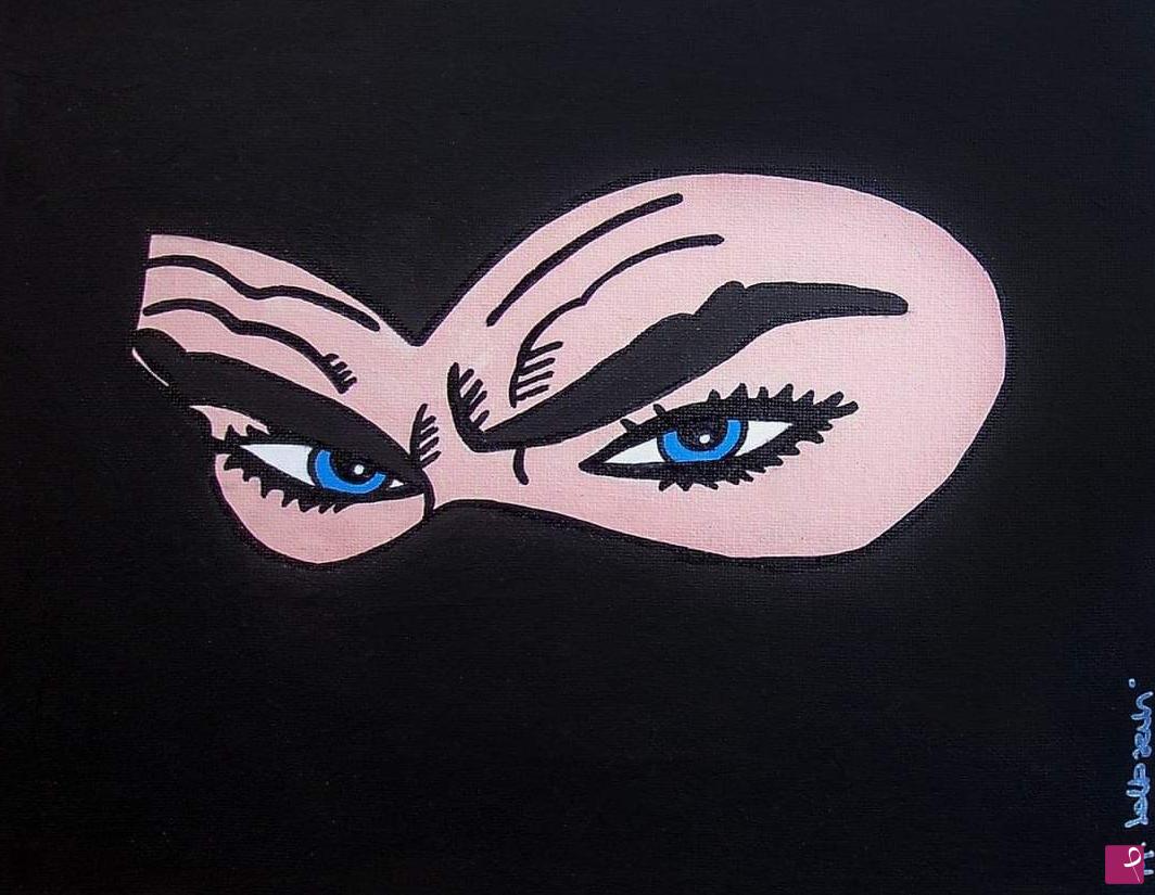 quadri in vendita online - "Diabolik"acrilico su tela 18x24