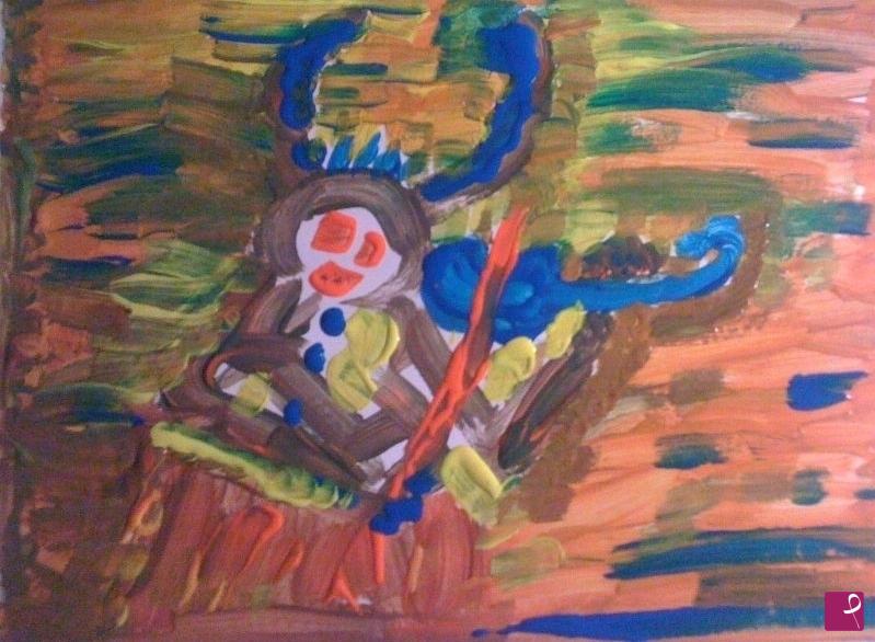 quadri in vendita online - Diavolo violinista nel bosco