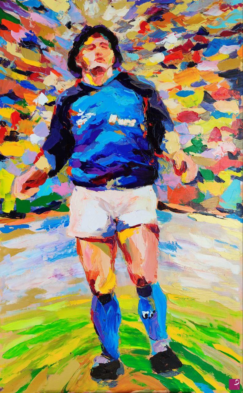 quadri in vendita online - diego armando maradona; dipinto pop impressionista