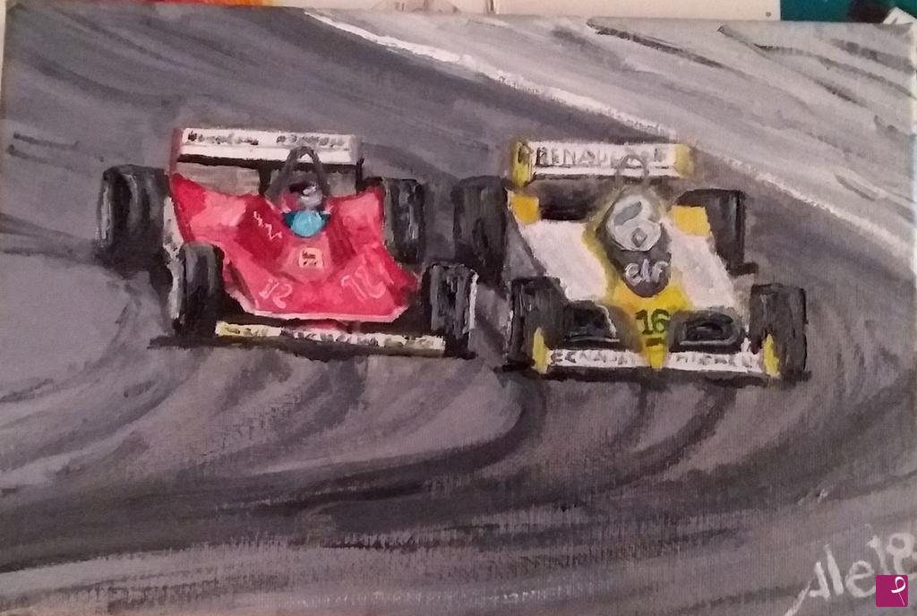 quadri in vendita online - Digione 1979 Arnoux e villeneuve