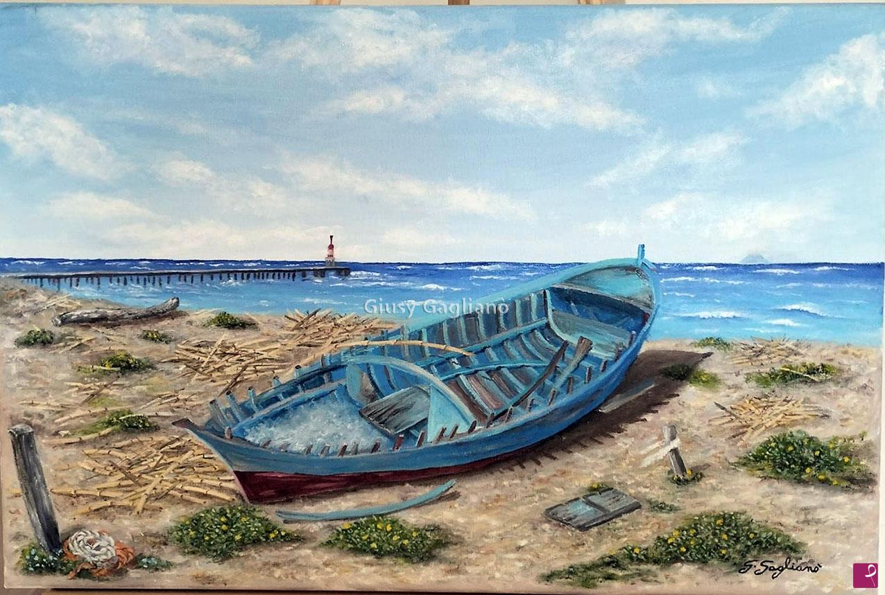 quadri in vendita online - "Dimenticata" (Spiaggia di Gioia Tauro)